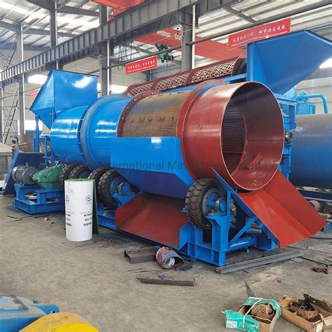 Heavy Duty Rotary Drum Trommel Scrubber For Wash Stikcy Clay Minerals