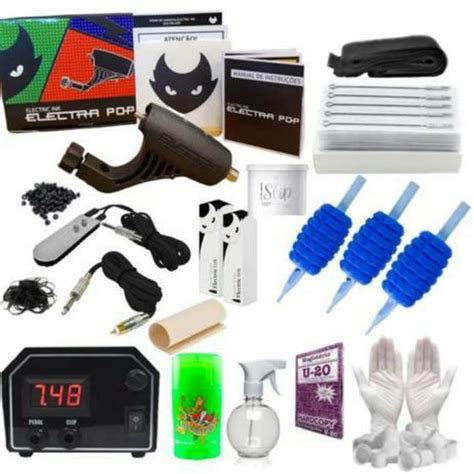 Maquina Rotativa Tattoo Electra Pop Kit Completo Tatuagem MFG