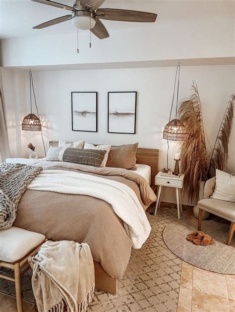 Neutral Cozy Layered Boho Bedroom Neutral Bedroom Decor Bedroom