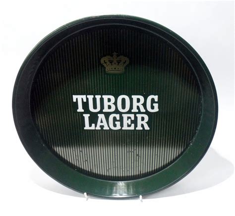 Vintage Bar Tuborg Danish Lager Beer Advertising Tin Serving Drinks