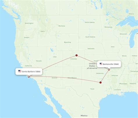 Flights From Bentonville To Santa Barbara XNA To SBA Flight Routes