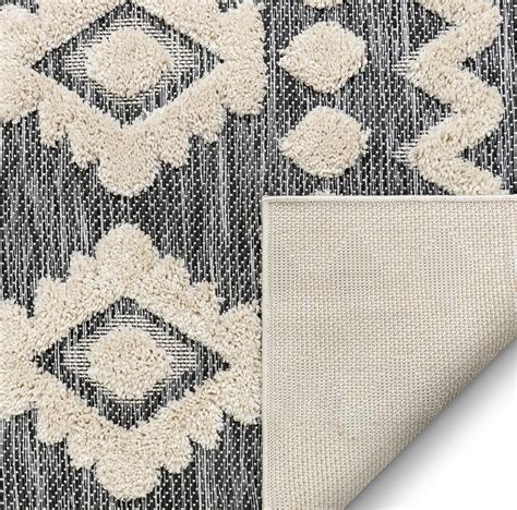 Well Woven Bellagio Chiara Tribal Moroccan Grey High Low Flat Weave