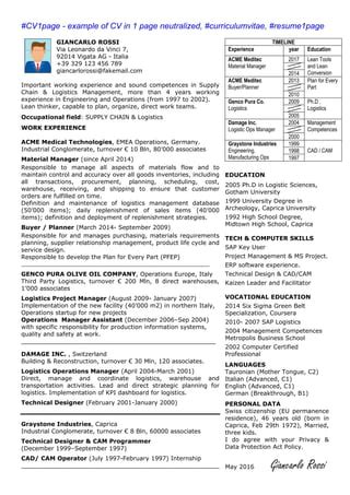 Cv Page Example Of Cv In Page Neutralized Pdf