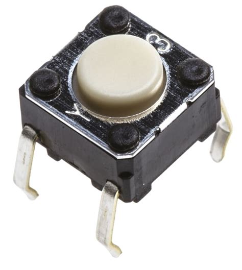 B3F 1000 Omron Omron Grey Plunger Tactile Switch SPST 50 MA 24 V