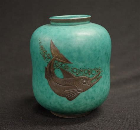 Gustavsberg Argenta Vase 12 Cm Height Zother 20th Century