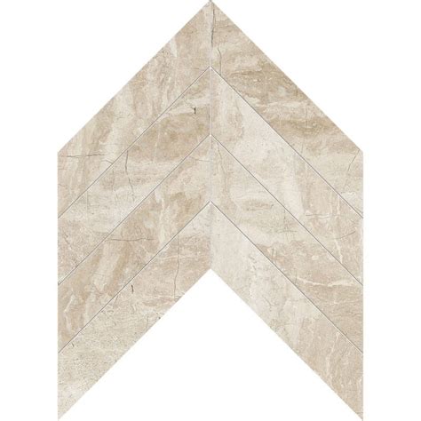 Diana Royal Polished Chevron Waterjet Marble Mosaic Marble