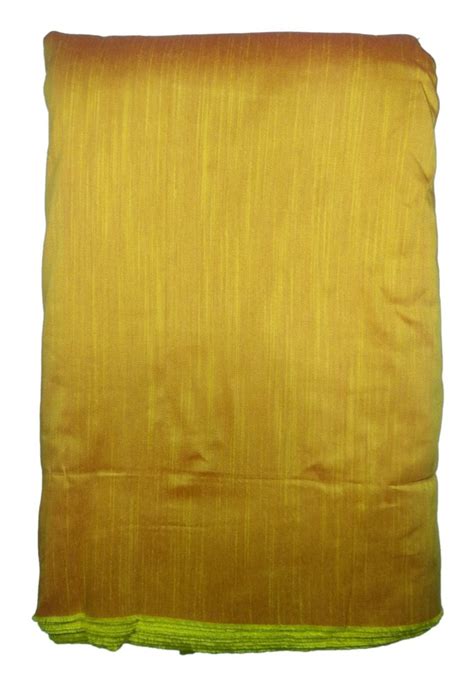 Mustard Rayon Slub Lfabric South Silk Long Slub Fabric Plain Solids