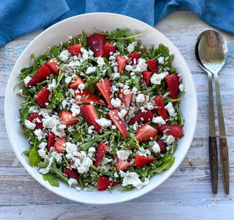 Rocket Strawberry And Feta Salad Just A Mums Kitchen