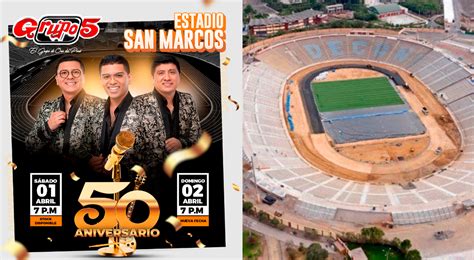 Grupo 5 Confirma Tercera Fecha Link Para Comprar Entradas E Ir Al Show En San Marcos