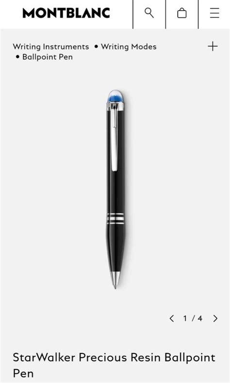 Brand New Mont Blanc Star Walker Precious Resin Ballpoint Pen Luxury