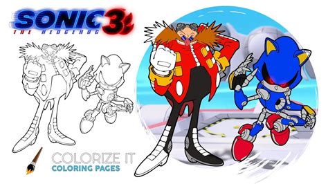 Metal Sonic And Dr Eggman Coloring Page Sonic 3 Predictions Sonic