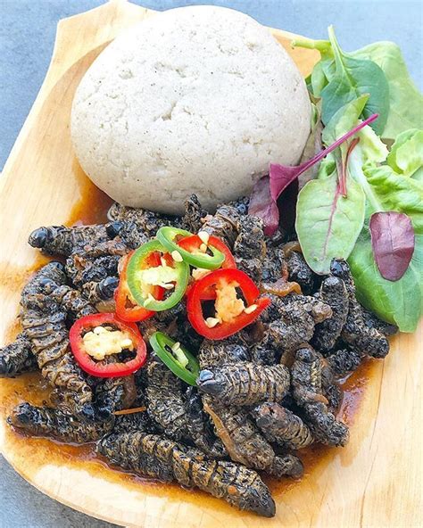 Sorghum Sadza And Mopani Worms Africanfood Highnutritiousdinners