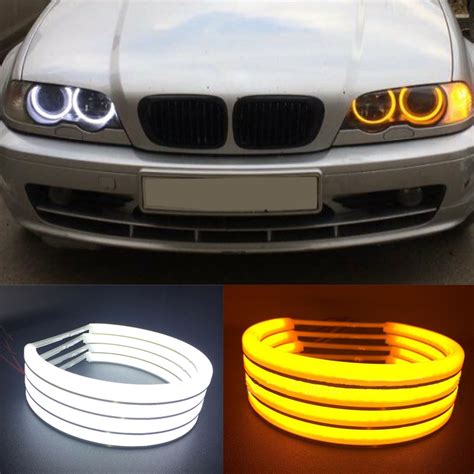Комплект Angel Eyes Cotton, Съвместими BMW E46 с лупа E36 / E38 / E39 ...