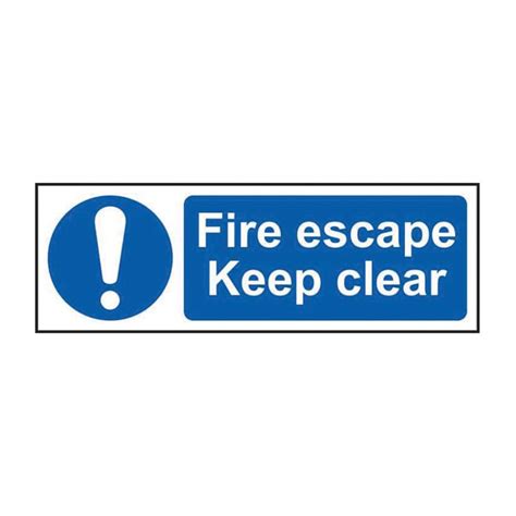 Centurion Europe Fire Escape Keep Clear Rpvc600x 200mm Ssf 964