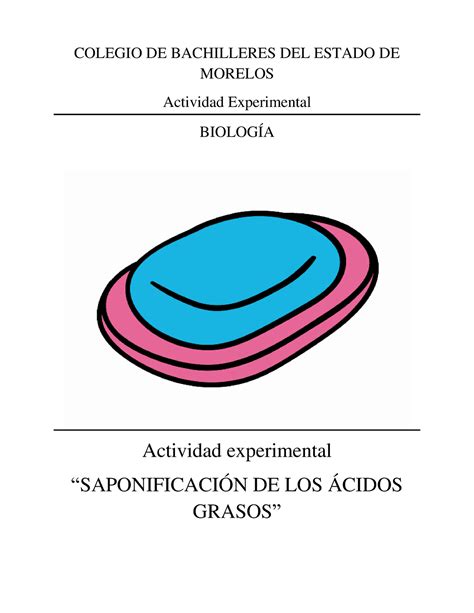 Práctica 3 Saponificación Colegio De Bachilleres Del Estado De