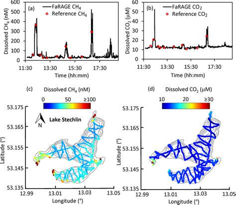 Map Of Surface Dissolved CH 4 Concentration At Lake Stechlin A B