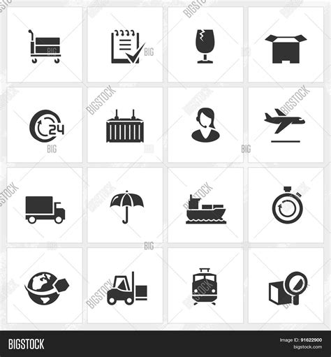 Logistics Icons Vector & Photo (Free Trial) | Bigstock