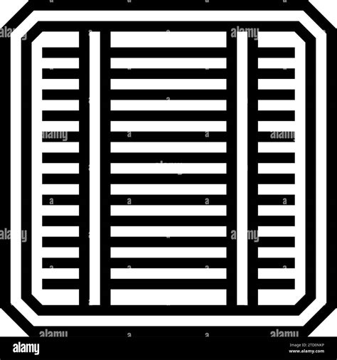 Photovoltaikzellen Solarmodul Linie Symbol Vektor Illustration Stock