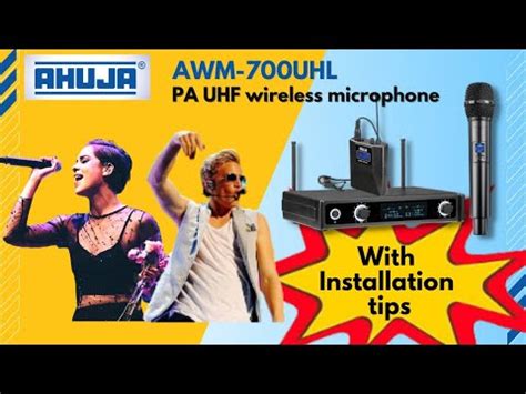 Ahuja AWM 700UHL UHF Wireless Microphone Unboxing And Review YouTube