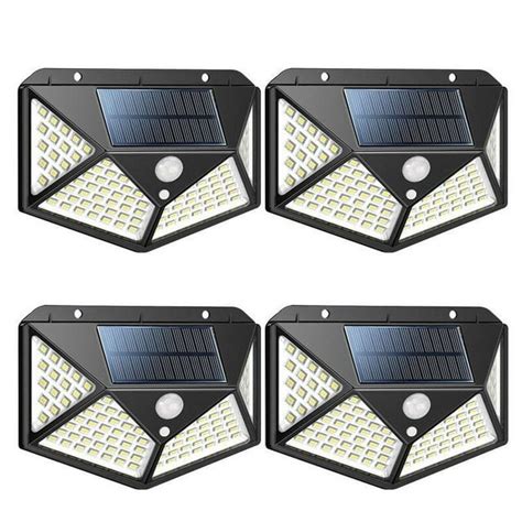 Litom 100led Solar Lights Outdoor Super Bright Motion Sensor Light 270° Wide Angle Wireless