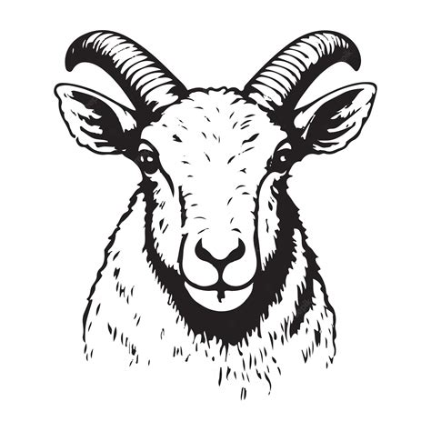 Premium Vector | Vector of sheep head design on white background