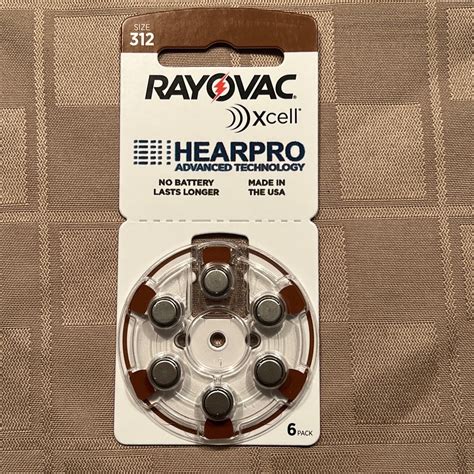 X Size Rayovac Extra Advanced Hearing Aid Batteries Pk Pc