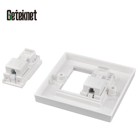 Gcabling 1port 2port Rj45 86mm 2 Gang White Standard Size Receptacle