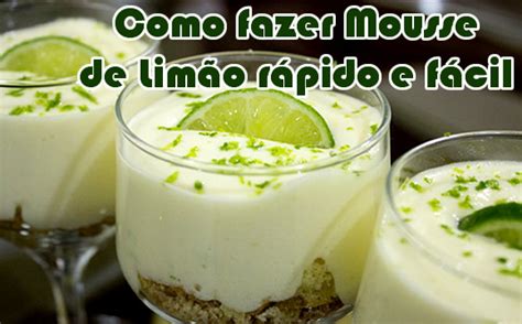 Como fazer Mousse de limão rápido e fácil