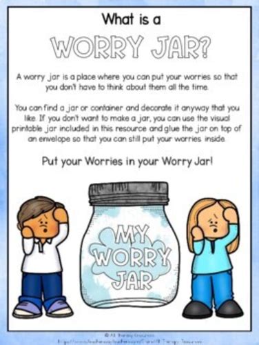 Worry Jar Coping Strategies For Anxiety Sel Teaching Resources