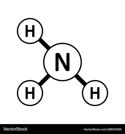 Ammonia molecule icon Royalty Free Vector Image