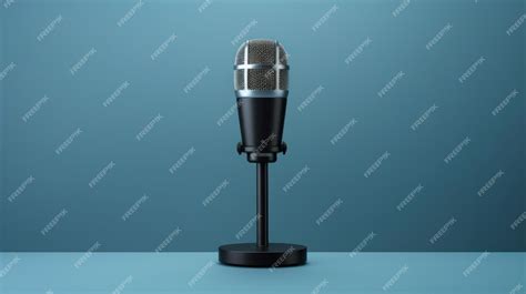 Premium Photo | A microphone on a stand