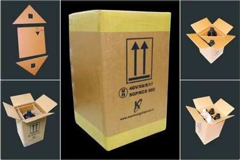 Single Phase 2 Ply UN Certified Fiberboard Corrugated Boxes At Rs 650