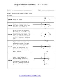 Perpendicular Bisector Worksheets