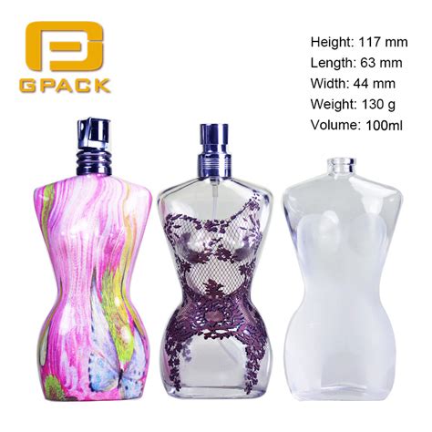 Dress Cloth Shape Perfume Bottle Lady Woman Human Personal Red Perfume Bottle Water Transfer