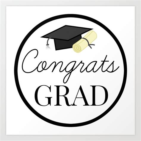 Congrats Grad - congratulations for Graduation Art Print by GoMeans ...