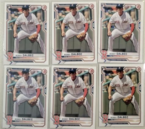 Bobby Dalbec Boston Red Sox Rookie Lot Of 6 2021 Bowman RC EBay