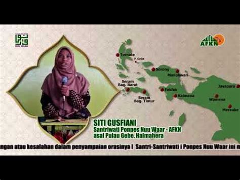 Siti Gusfiani Santriwati Ponpes Nuu Waar Afkn Asal Halmahera Maluku