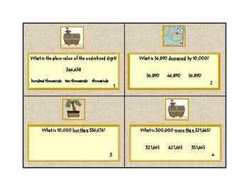 Place Value To The Millions Treasure Hunt By Cindy Calenti TPT