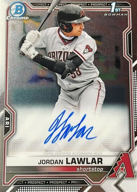 Jordan Lawlar 2021 Bowman Draft CDA JLR Chrome DP Auto 1st Price