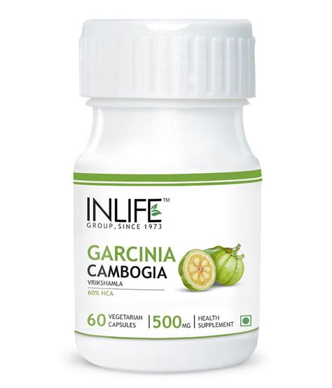 Inlife Garcinia Cambogia Extract 500 Mg 60 Veg Capsules60 Hca For