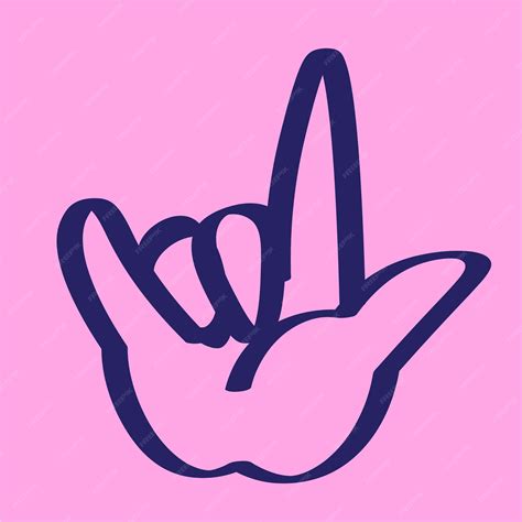 Premium Vector | Hand Drawn Gothic Doodle Punk And Metal Hand Gesture ...