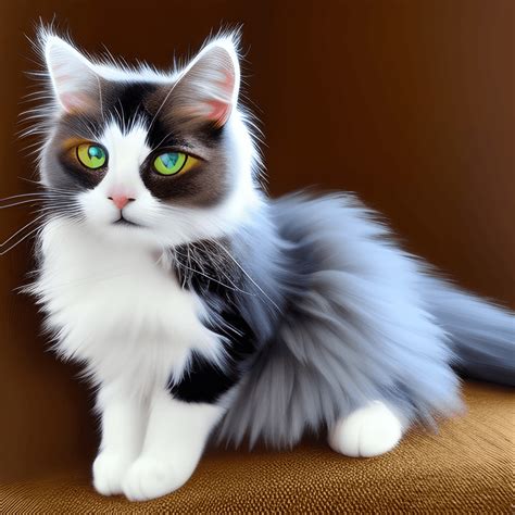 Metallic Fluffy Calico Cat · Creative Fabrica
