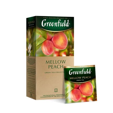Greenfield Mellow Peach, Aromatisierter Grüner Tee, Mandarine, Pfirsich ...