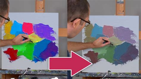 How To Mute Colors Color Mixing With Acrylics For Beginners Youtube