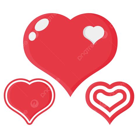 Romantic Red Heart Vector Illustration Heart Red Romantic Png And