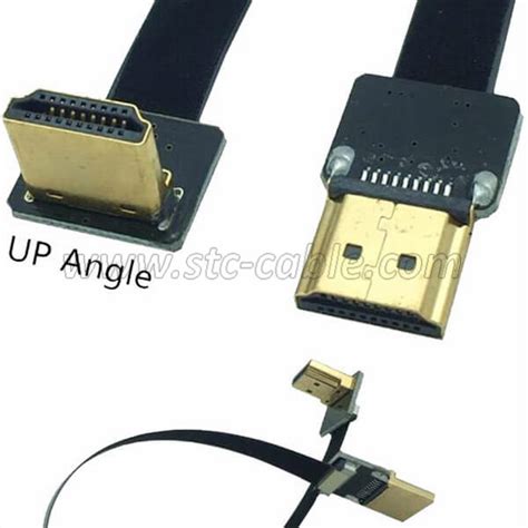 Cheapest Price China Black Fpv Flat Slim Thin Ribbon Fpc Cable Micro Usb 90 Degree Angle Up To