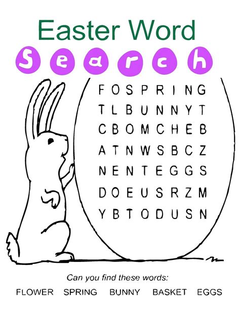 Easter Printable Word Search