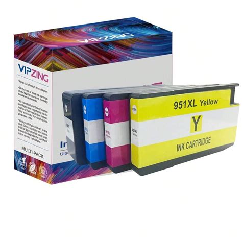 950xl 951xl Ink Cartridges Black Cyan Magenta Yellow 4 Pack High Yield 950 951 Ink Cartridges