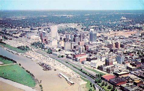 Aerial View Of Downtown Memphis Tenn C 1950s Postca Flickr