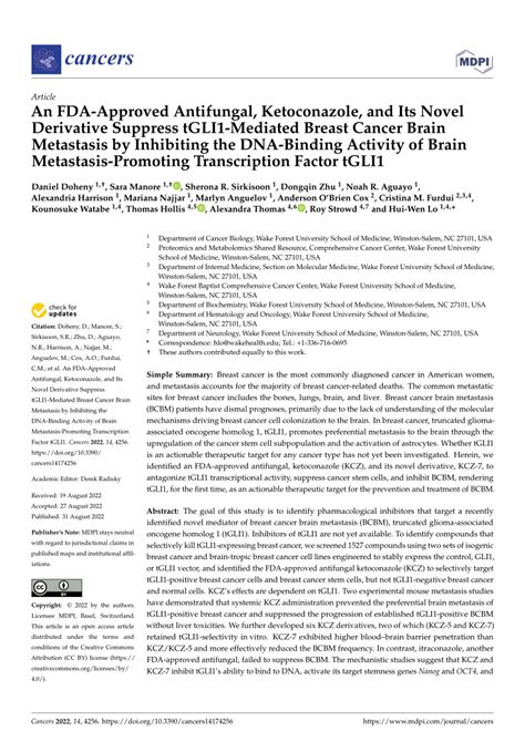 Pdf An Fda Approved Antifungal Ketoconazole And Its Novel